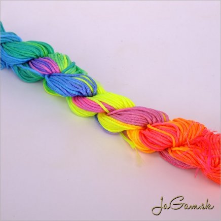 Nylonová šnúrka 2mm viacfarebná-multicolor - 12m (1033_21)